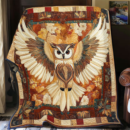 Vintage Owl Portrait WY0801076CL Quilt