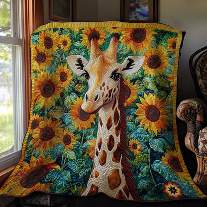 Sunflower Giraffe WY1112021CL Quilt