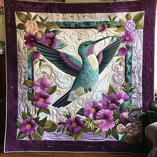 Hummingbird And Wildflower Dance WN2310026CL Quilt