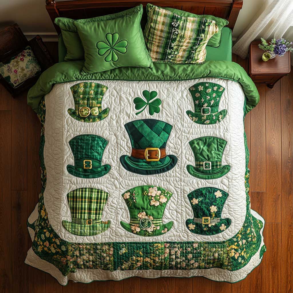 Shamrock Hat Irish WP3112021CL Duvet Cover Set