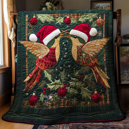 Santa Hummingbird WN1112046CL Quilt