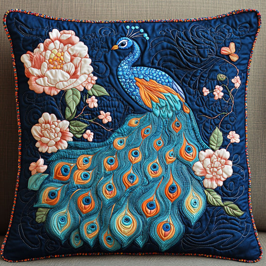Peacock Cherry Blooms WT0703024CL Quilt Pillow Case
