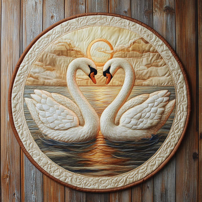 Hearts in Harmony CP2404003CL Quilted Round Mat