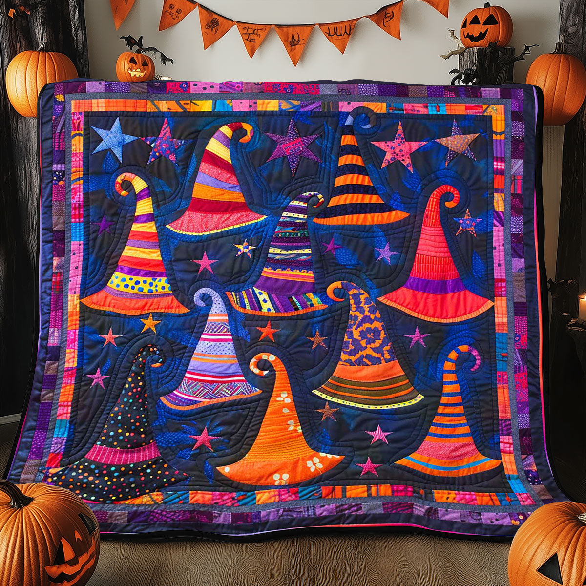 Witch Hat Halloween WP1308039CL Quilt