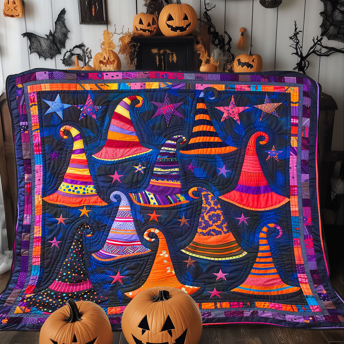 Witch Hat Halloween WP1308039CL Quilt