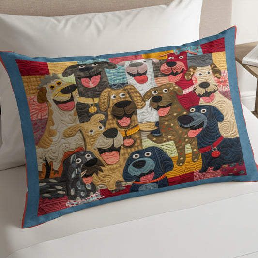Happy Dogs WM0808001CL Quilted Bedding Pillow Case