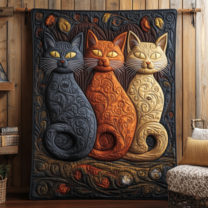 Whimsical Cat CP0605036CL Quilt