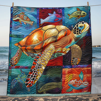 Sunny Turtle Fish WP0409046CL Quilt