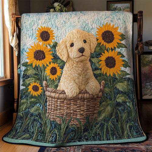 Golden Puppy Cute WX0312013CL Quilt