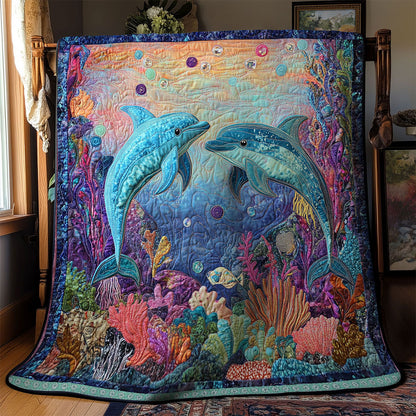 Dolphin Swimming WT0703106CL Quilt