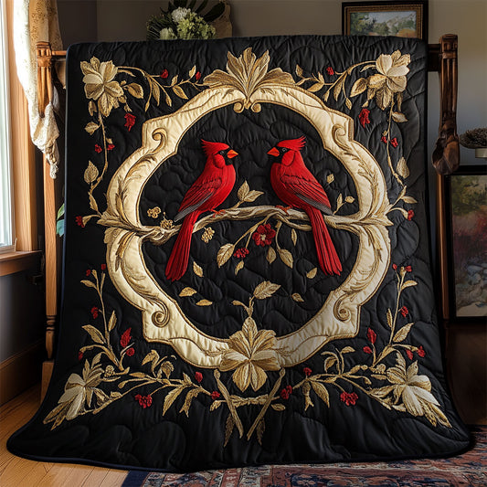Cardinal In Royal Wreath WY1902067CL Quilt