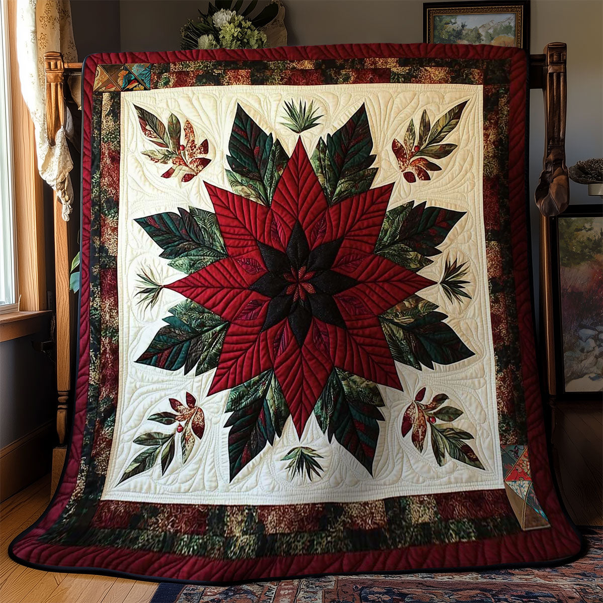 Sacred Poinsettia WN0111045CL Quilt