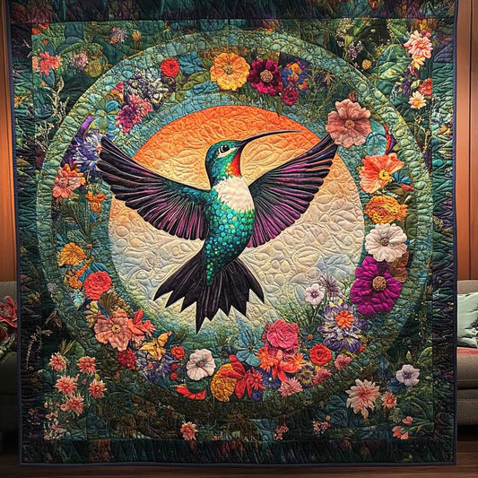 Hummingbird's Petal Paradise WN0910130CL Quilt