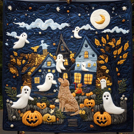 Dog And Pumpkin Spirits WN0210050CL Quilt
