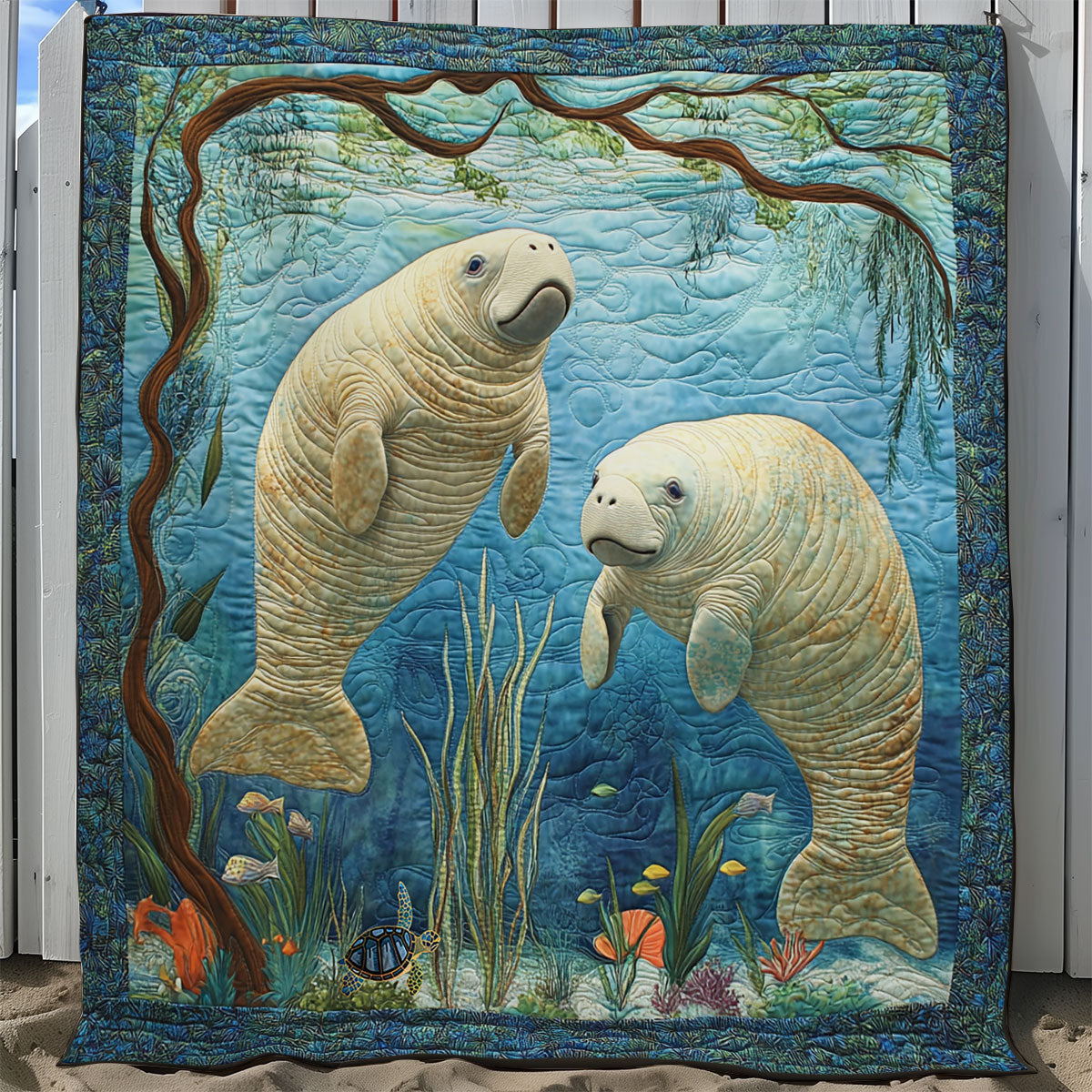 Manatee Family WY1511031CL Quilt