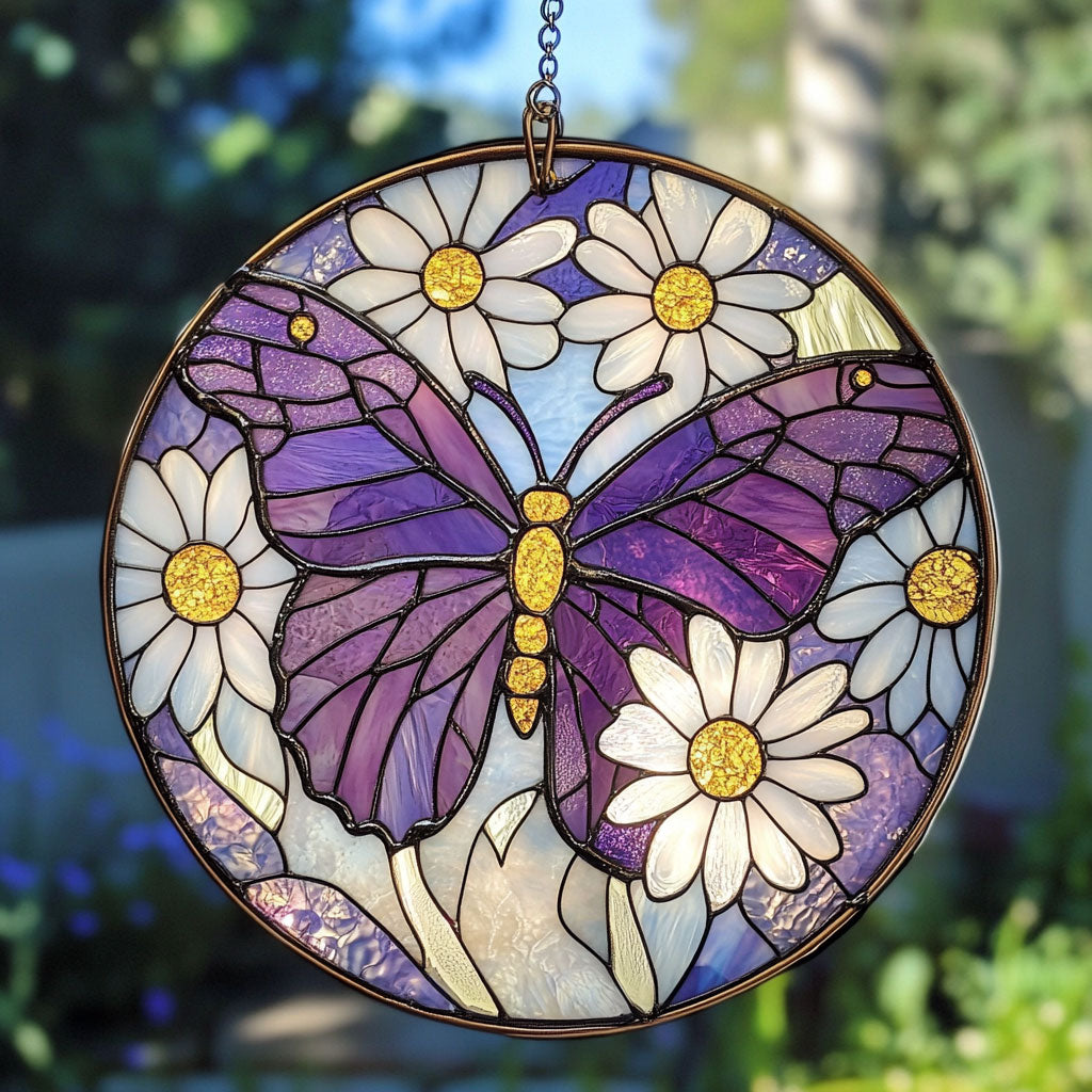 Butterfly Flower WT2803017CL Suncatcher