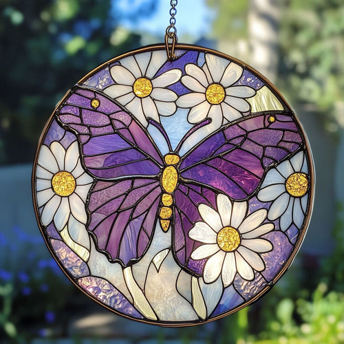 Butterfly Flower WT2803017CL Suncatcher