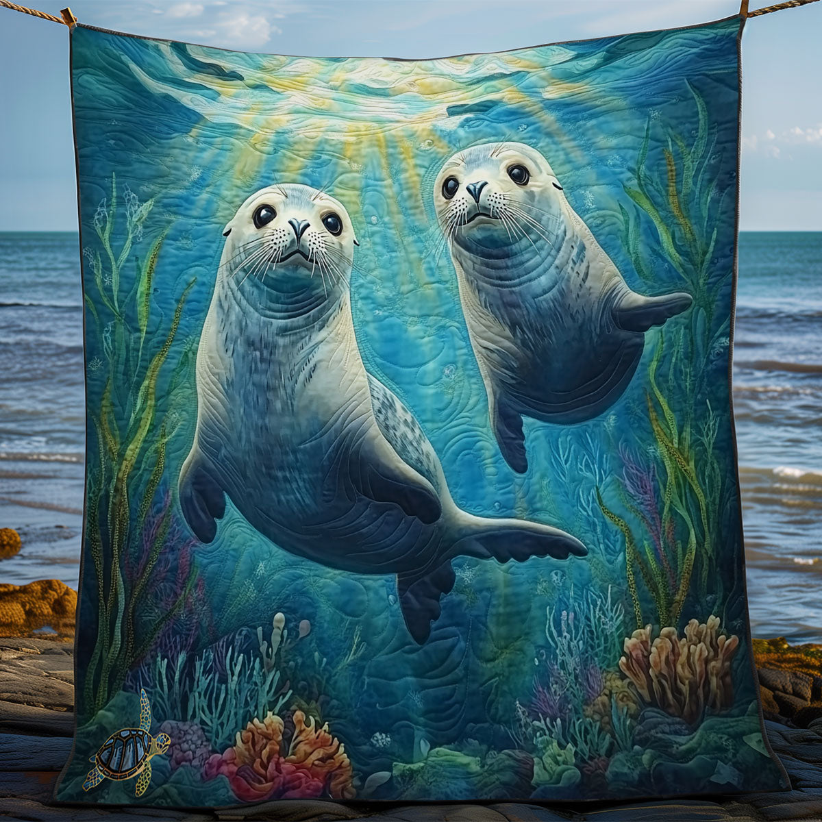 Couple Manatee WY2911045CL Quilt
