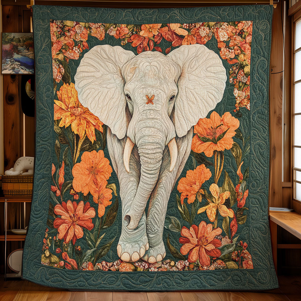 Mystic Elephant WY0202035CL Quilt
