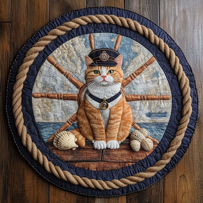 Captain Meow CP1207028CL Quilted Round Mat