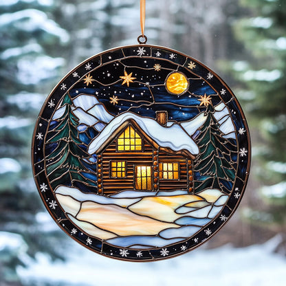 House In Night Forest WY2202163CL Suncatcher