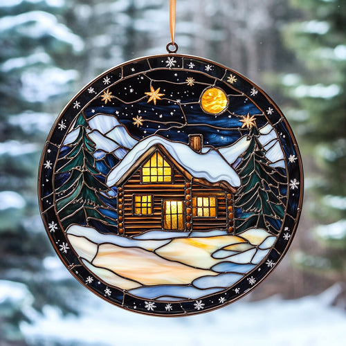 House In Night Forest WY2202163CL Suncatcher