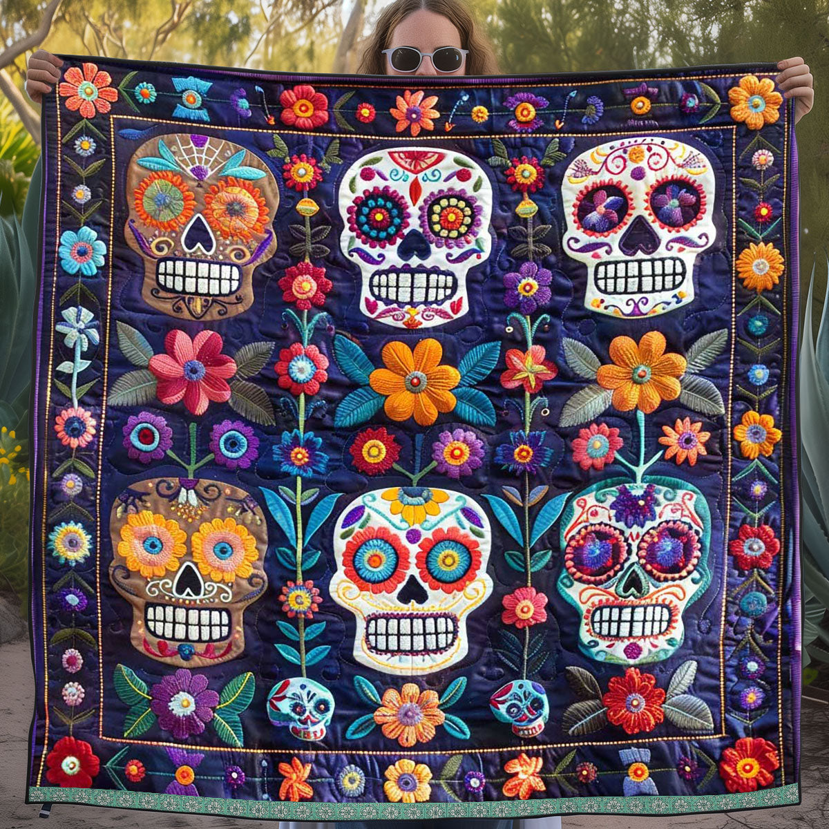 Calavera Sugar Skulls WJ2009003CL Quilt