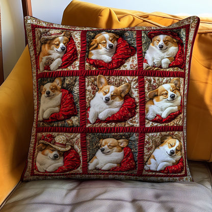 Sleeping Corgi WJ2809031CL Quilt Pillow Case