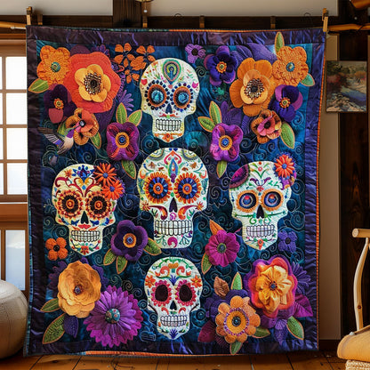 Floral Skull WN2810037CL Quilt