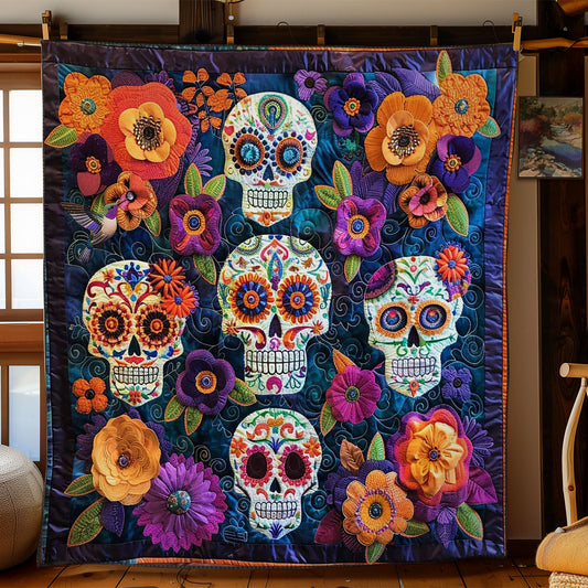 Floral Skull WN2810037CL Quilt
