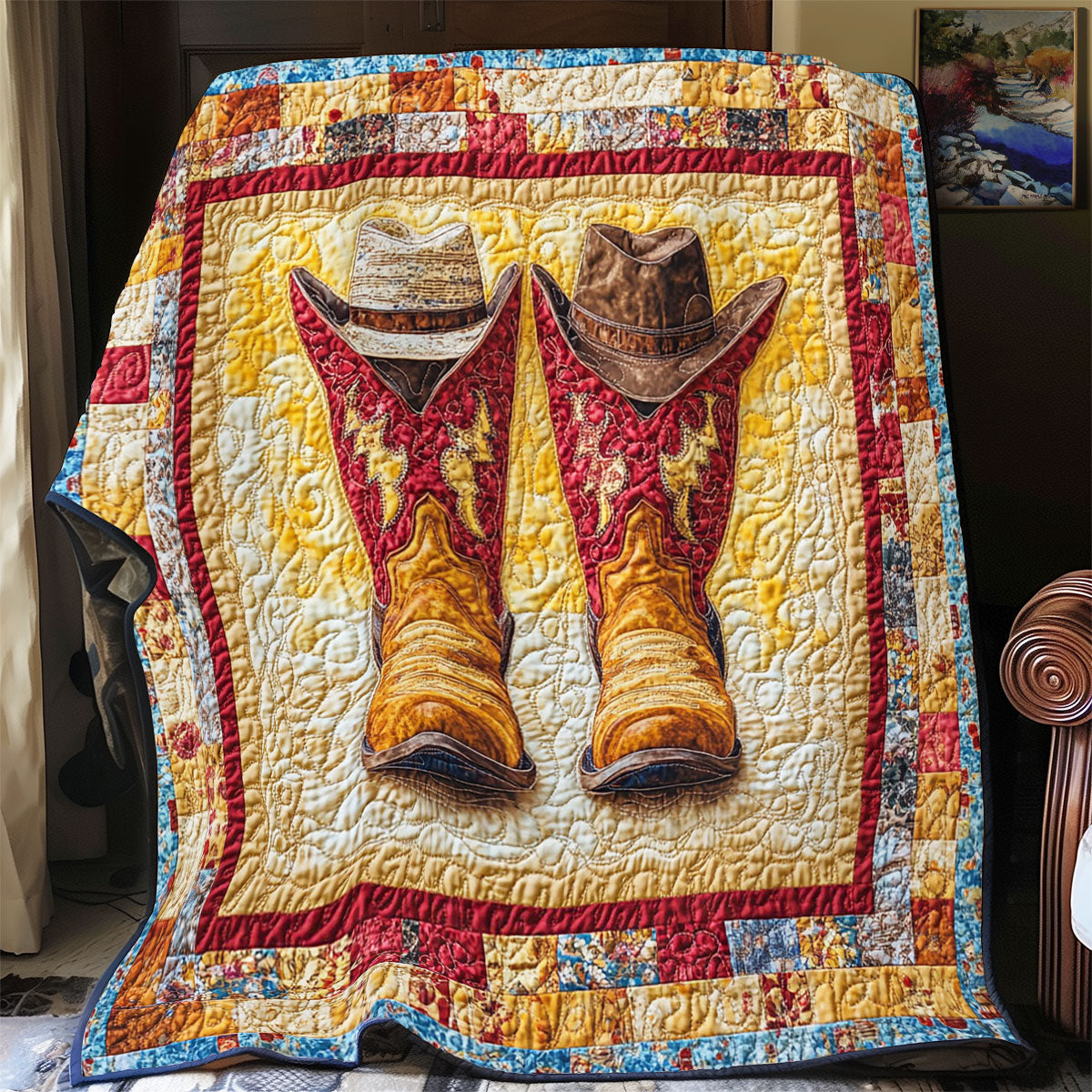 Fire Cowboy WY1502038CL Quilt