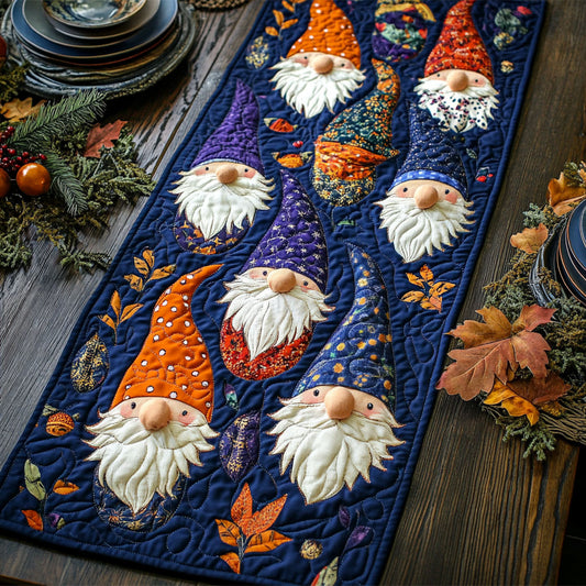 Gnomes WY2802009CL Quilted Table Runner