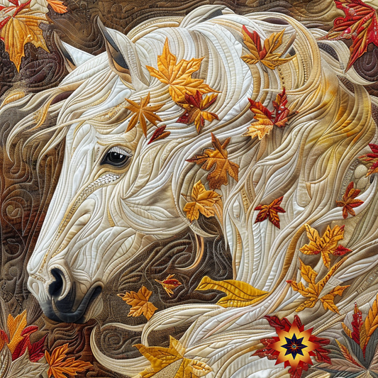 Autumn Winds Horse WG1810006CL Quilt