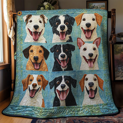 Happy Portrait Dog WY1311007CL Quilt