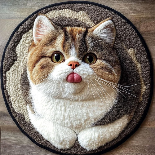 Playful Stick Tongue CP2104014CL Quilted Round Mat