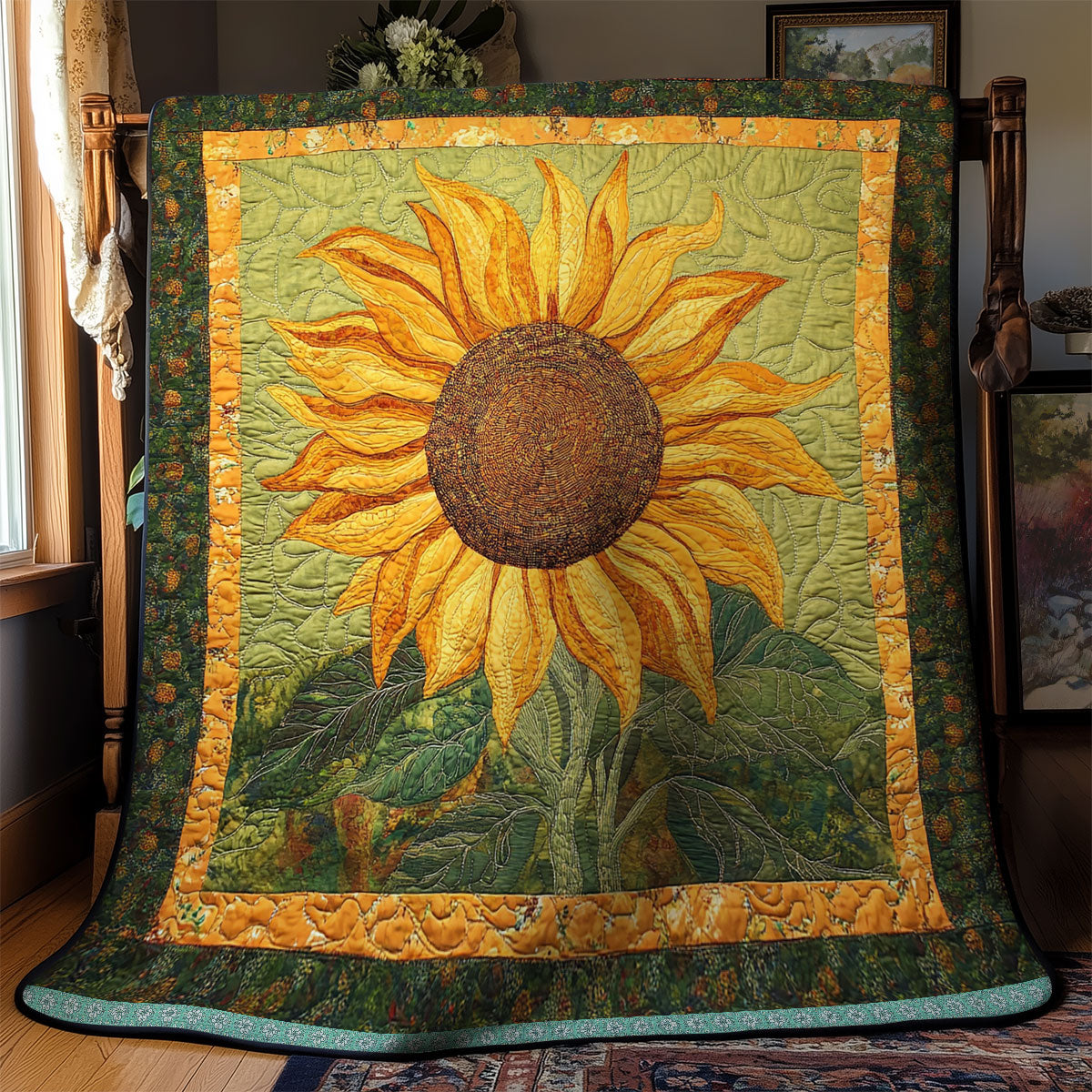 Pretty Sunflower WX2211037CL Quilt