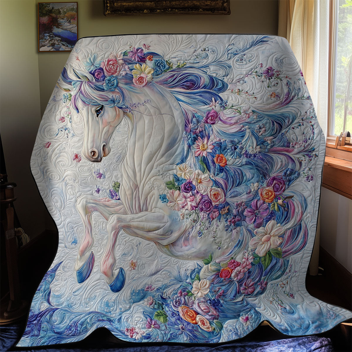 Flowers Magic Horse WY2810045CL Quilt