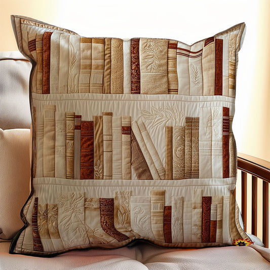 White Bookshelf WY0612082CL Quilt Pillow Case