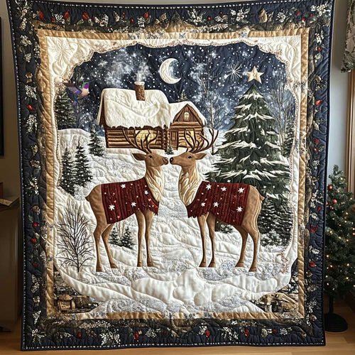 Reindeer Forest Christmas WP1511022CL Quilt