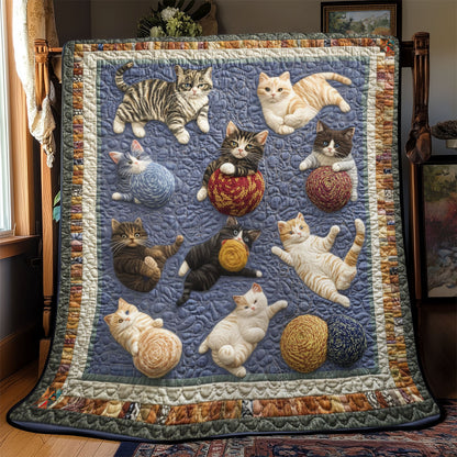 Cats Rolling In Yarns YR1210006CL Quilt