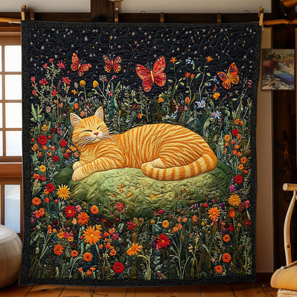 Cat Sleep In Garden WY1502028CL Quilt