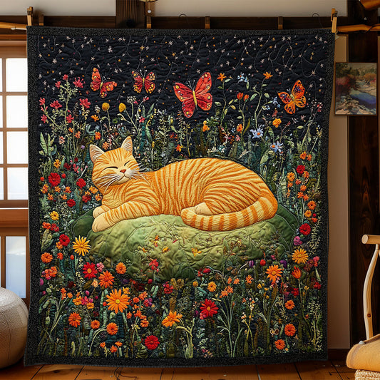 Cat Sleep In Garden WY1502028CL Quilt