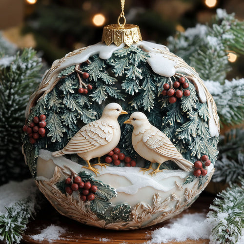 Vibrant Turtle Dove XK1710001CL Christmas Ornament