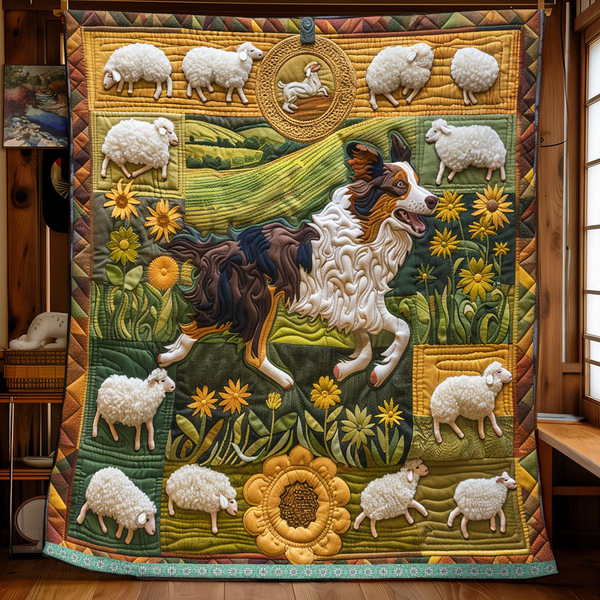 Happy Sheep Guardian WP0609026CL Quilt