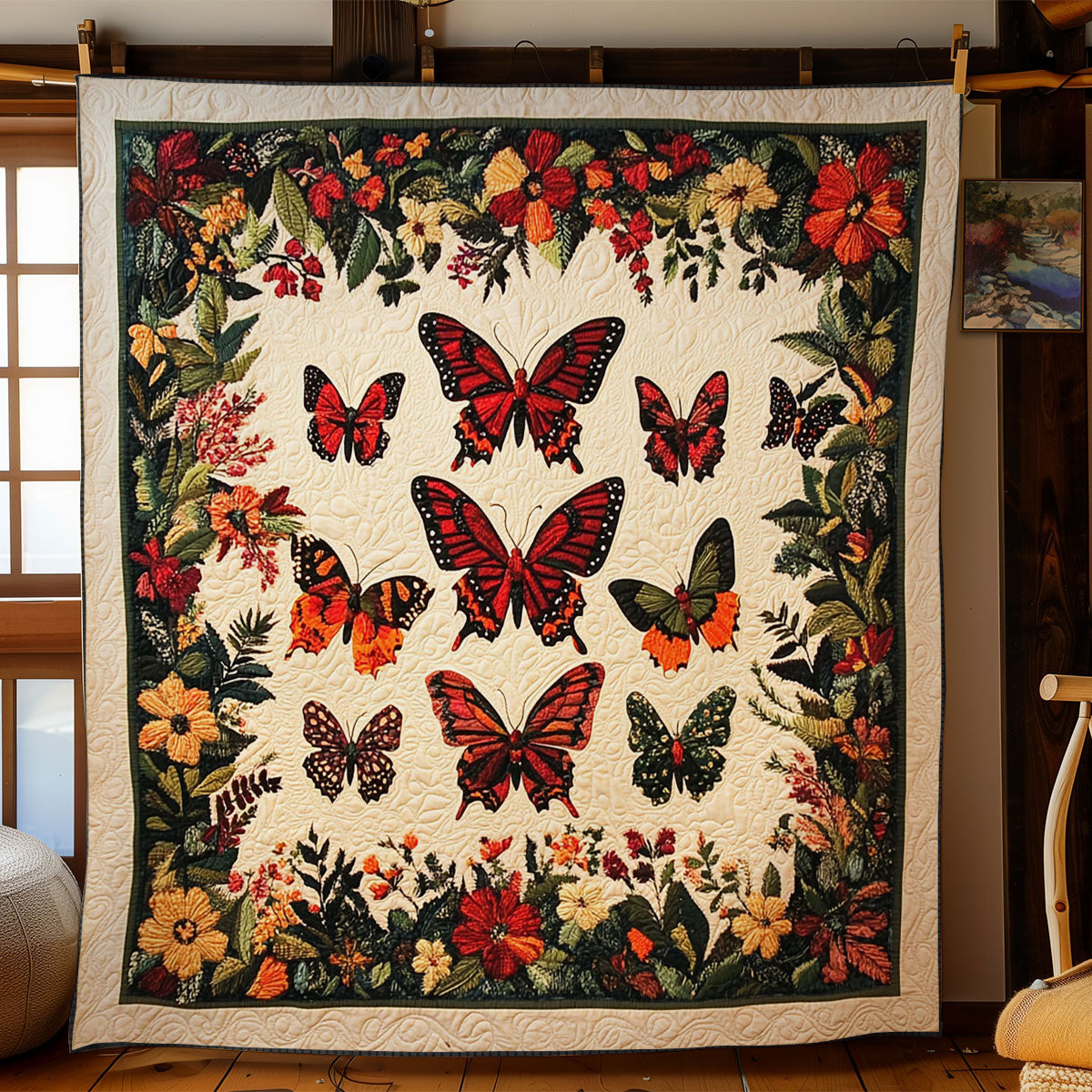 Butterfly In Garden WY1502025CL Quilt