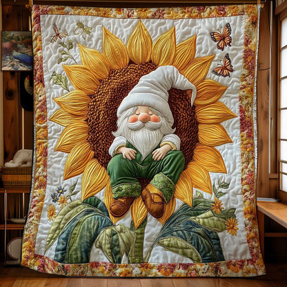 Gnome In Sunflower WY0202025CL Quilt