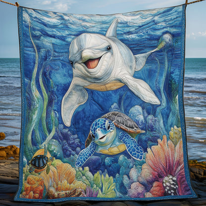 Dolphin And Turtle WY1911050CL Quilt