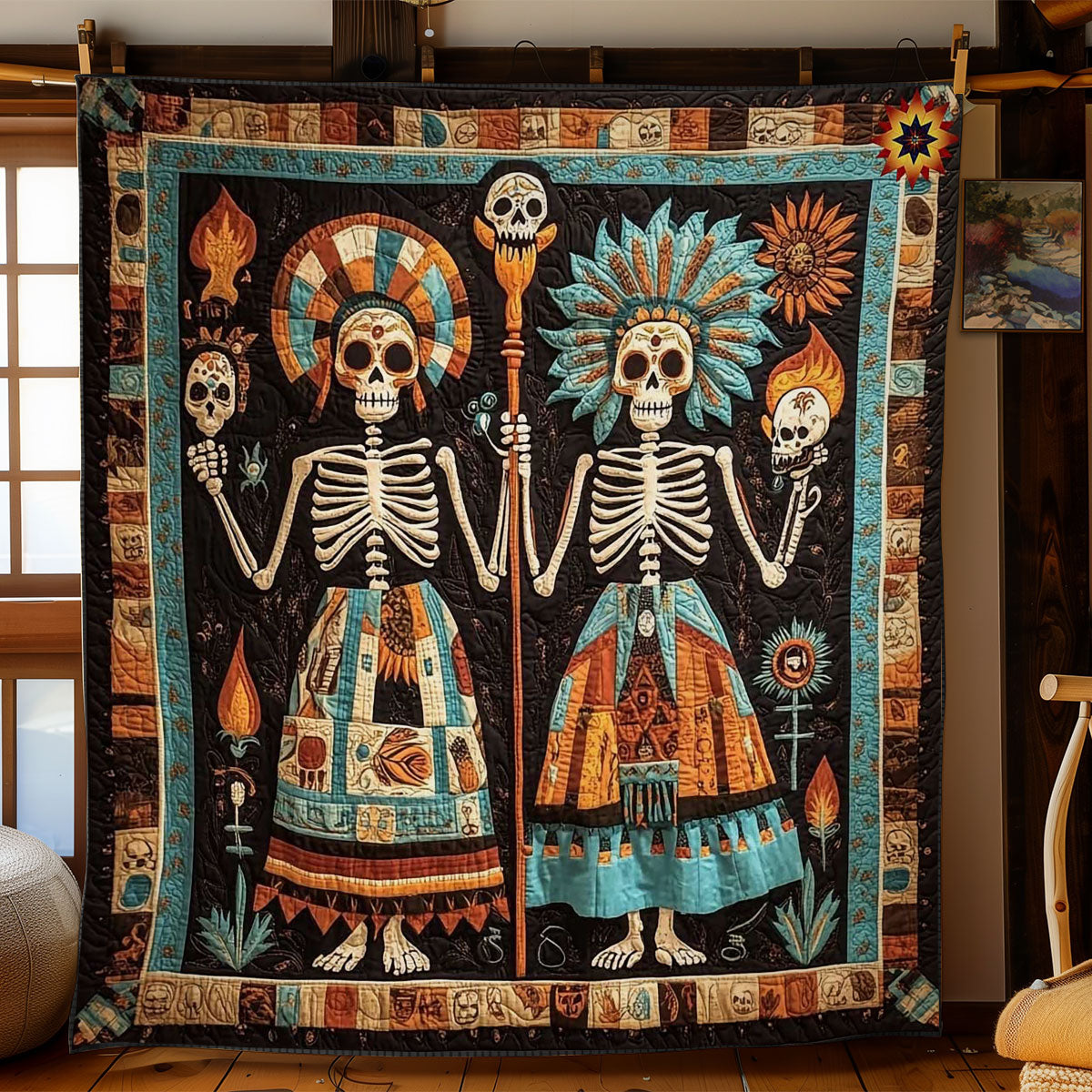 Day Of The Dead Sacred Tradition WN2610038CL Quilt