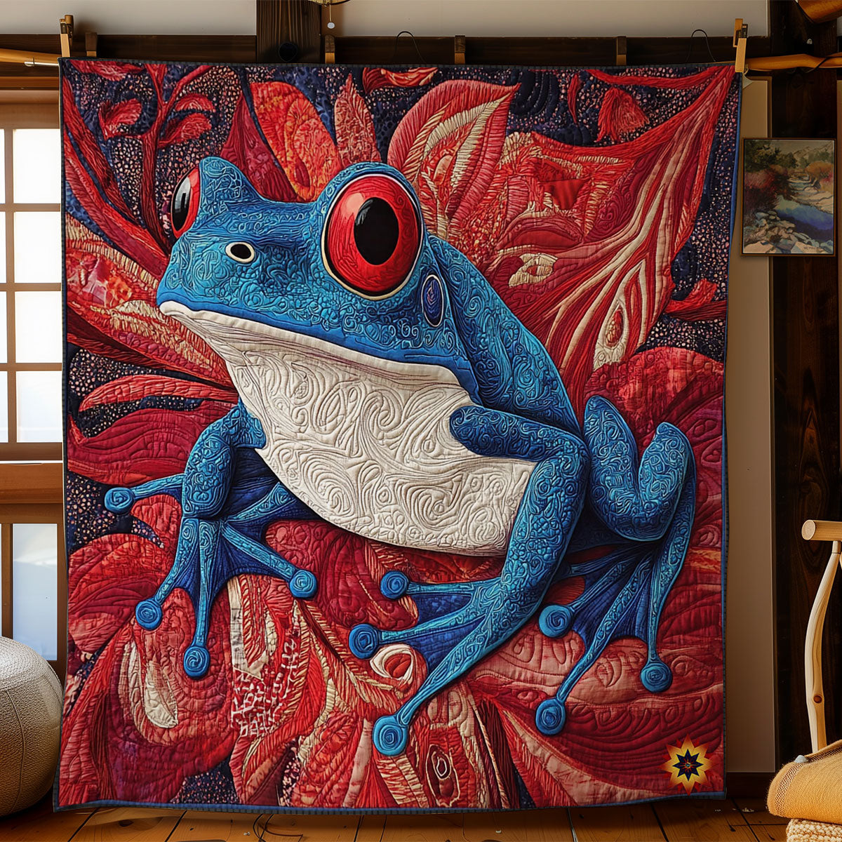 Abstract Frog WY1312001CL Quilt