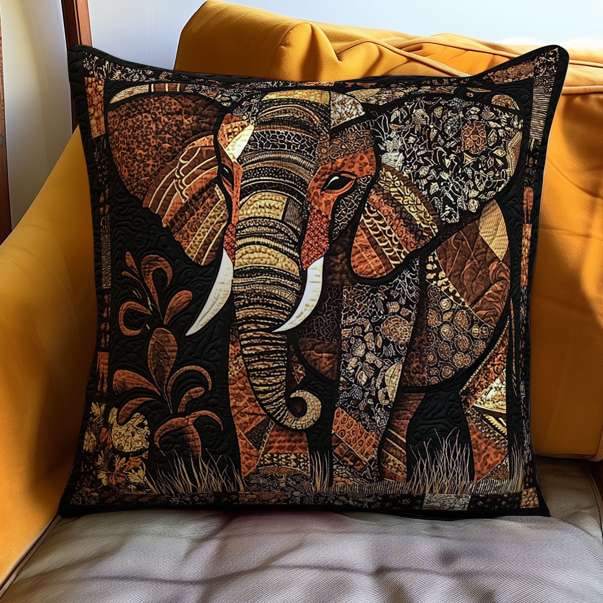 African Elephant WJ0611032CL Quilt Pillow Case